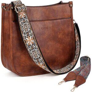 Crossbody Bag Women Vegan Leather Hobo Handbag Trendy Crossbody Shoulder Bag